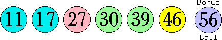 11 17 27 30 39 46 (56)