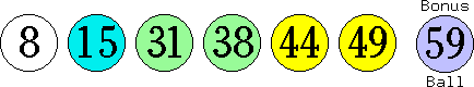 08 15 31 38 44 49 (59)